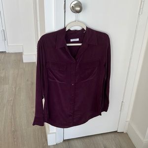 equipment 100% silk shirt blouse button up
